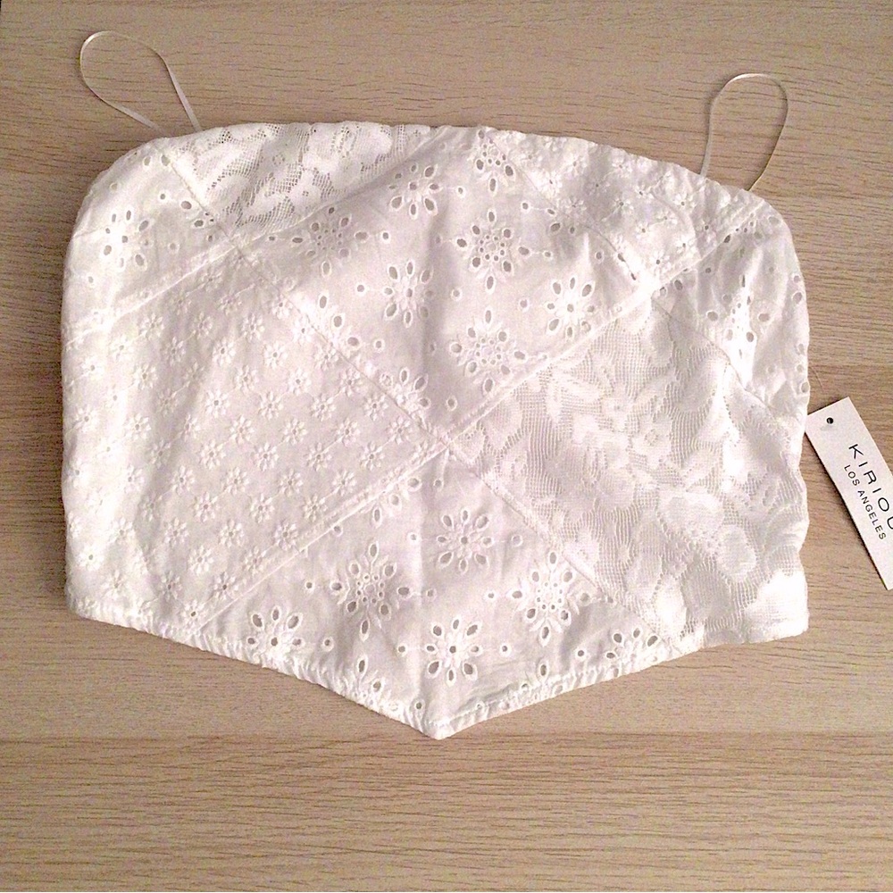 Kirious LA Eyelet Crop Top NWT